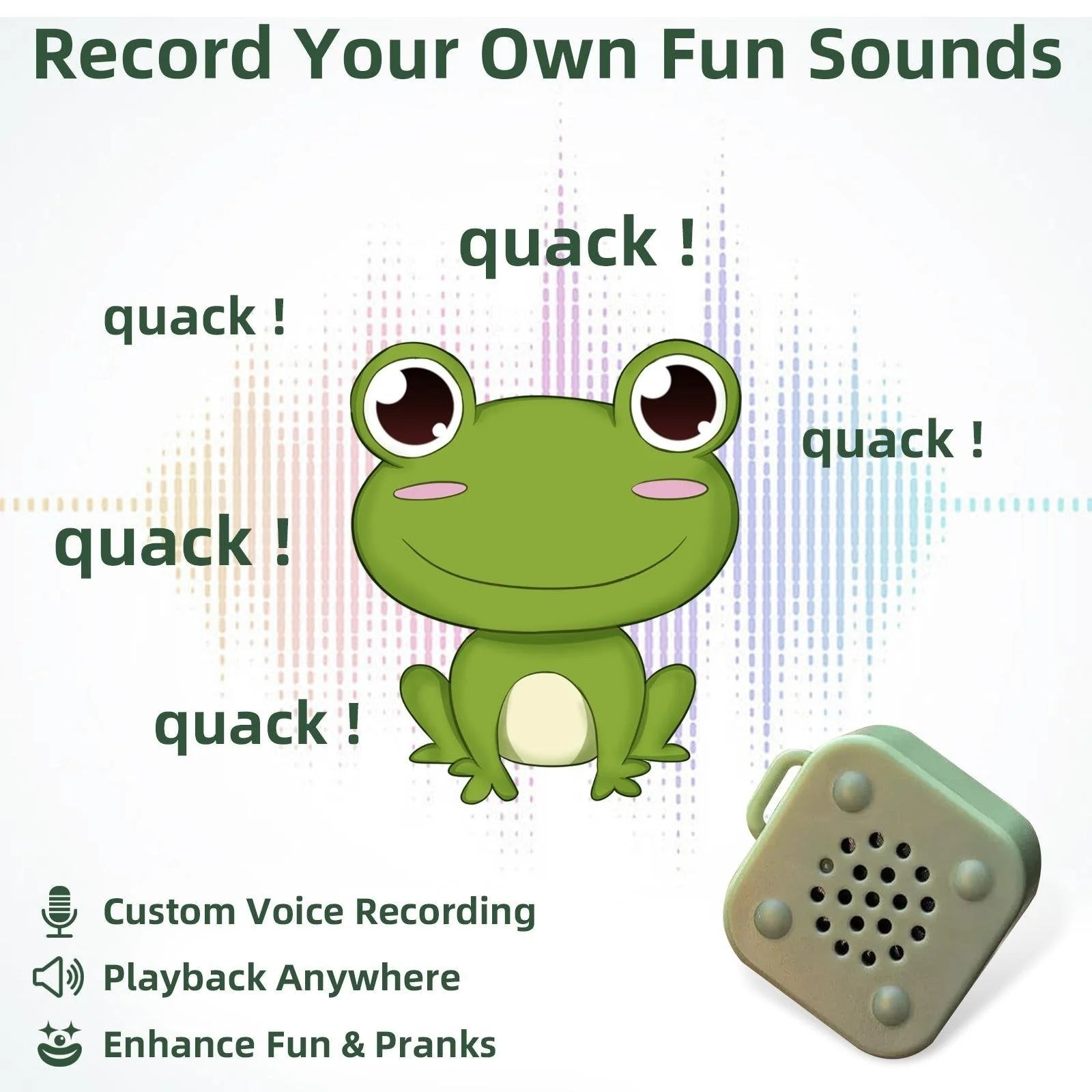 Rechargeable Frog, Lizard, and Coquí Sound-and-Light Keychain