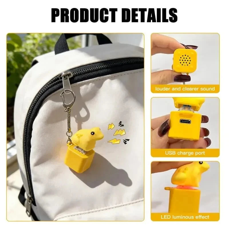 Rechargeable Frog, Lizard, and Coquí Sound-and-Light Keychain