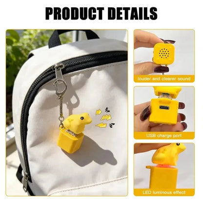 Rechargeable Frog, Lizard, and Coquí Sound-and-Light Keychain