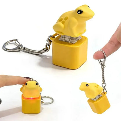 Rechargeable Frog, Lizard, and Coquí Sound-and-Light Keychain