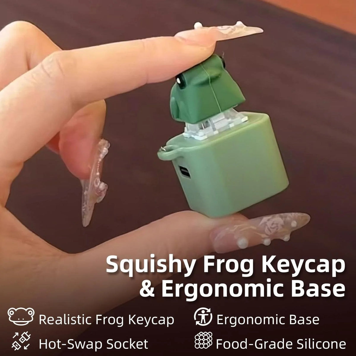 Rechargeable Frog, Lizard, and Coquí Sound-and-Light Keychain