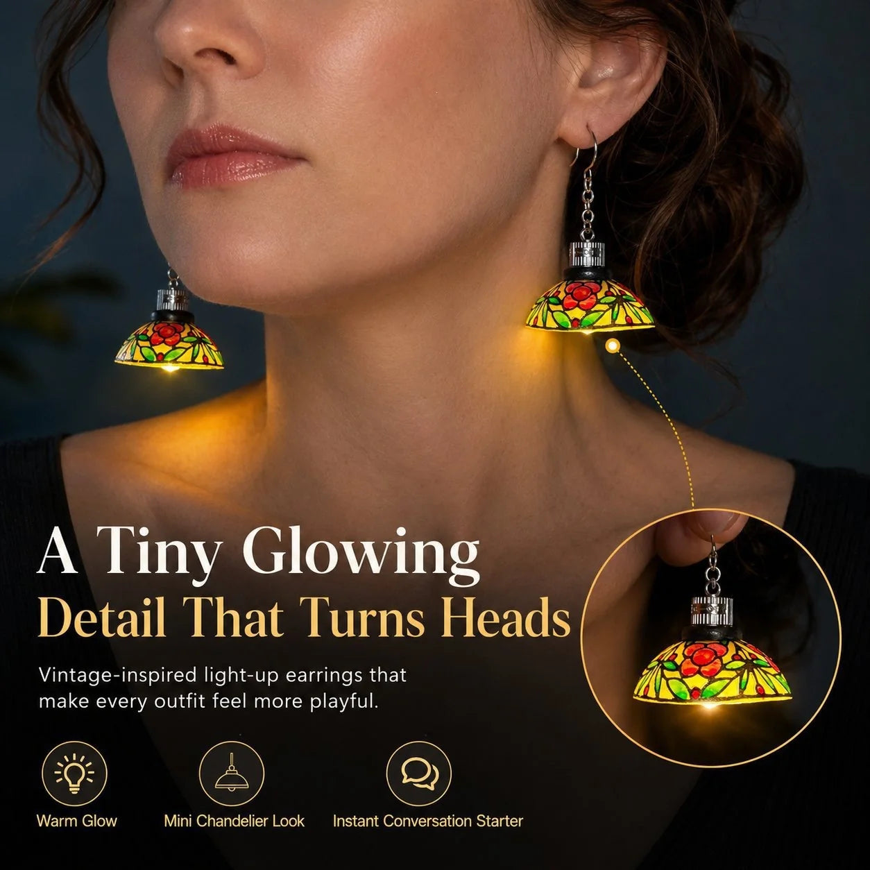 Decorative Whimsical Lamp Shade Earrings for Focused Lighting