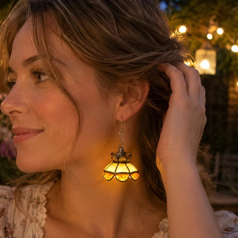 Decorative Whimsical Lamp Shade Earrings for Focused Lighting