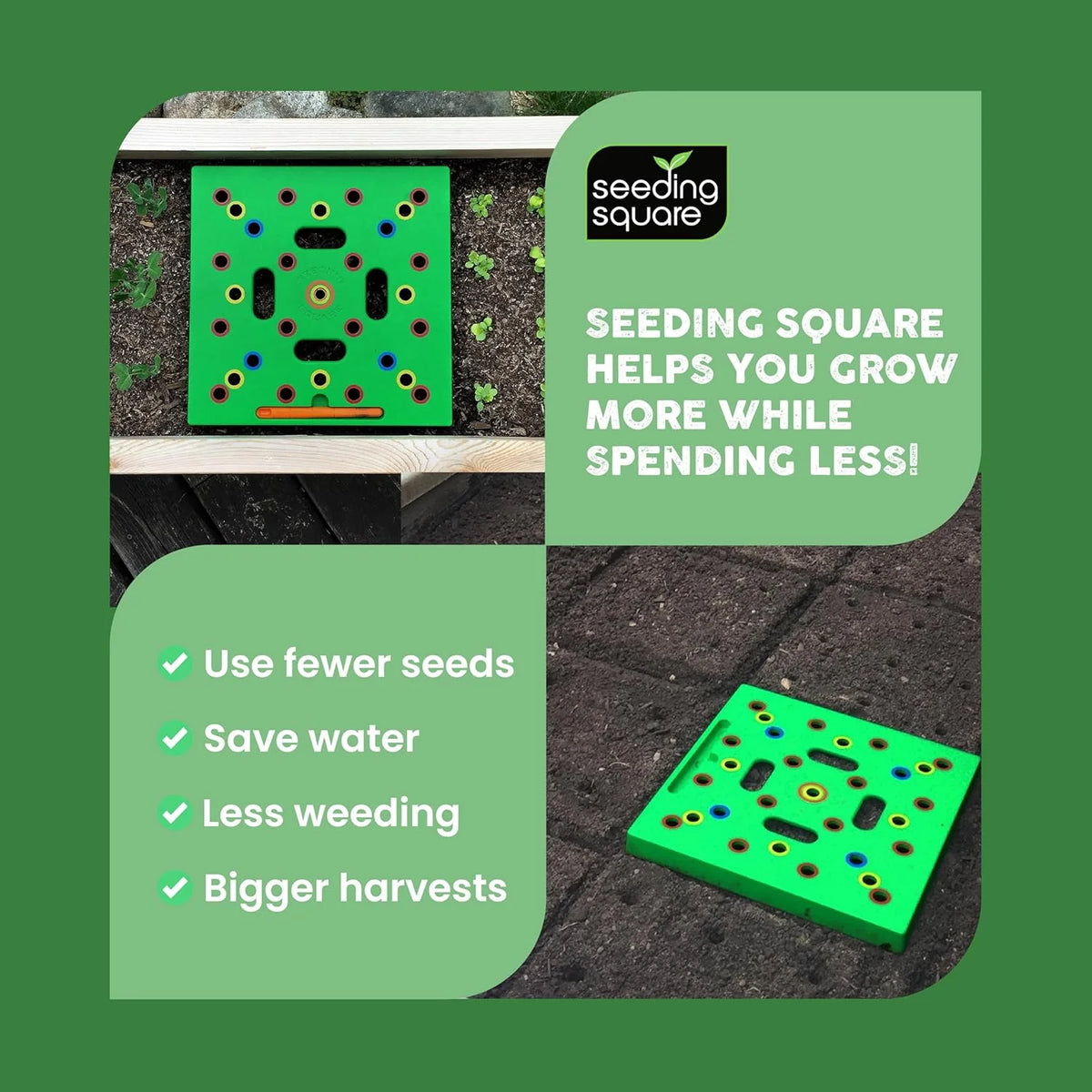Outdoor Seeding Square Garden Spacing Tool – Grow Bigger Harvests