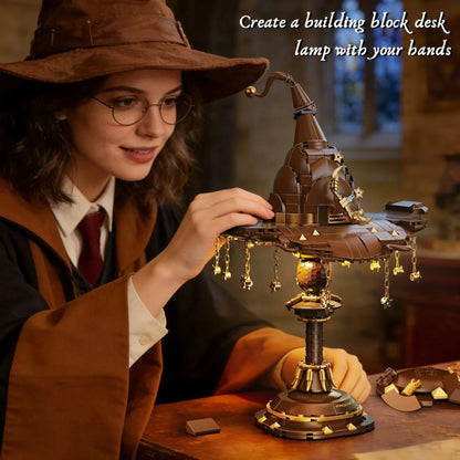 Decorative Magic Hat Building Blocks Desk Lamp for Focused Lighting