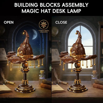Decorative Magic Hat Building Blocks Desk Lamp for Focused Lighting