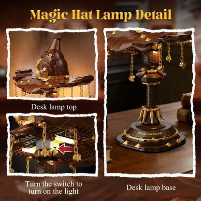 Decorative Magic Hat Building Blocks Desk Lamp for Focused Lighting