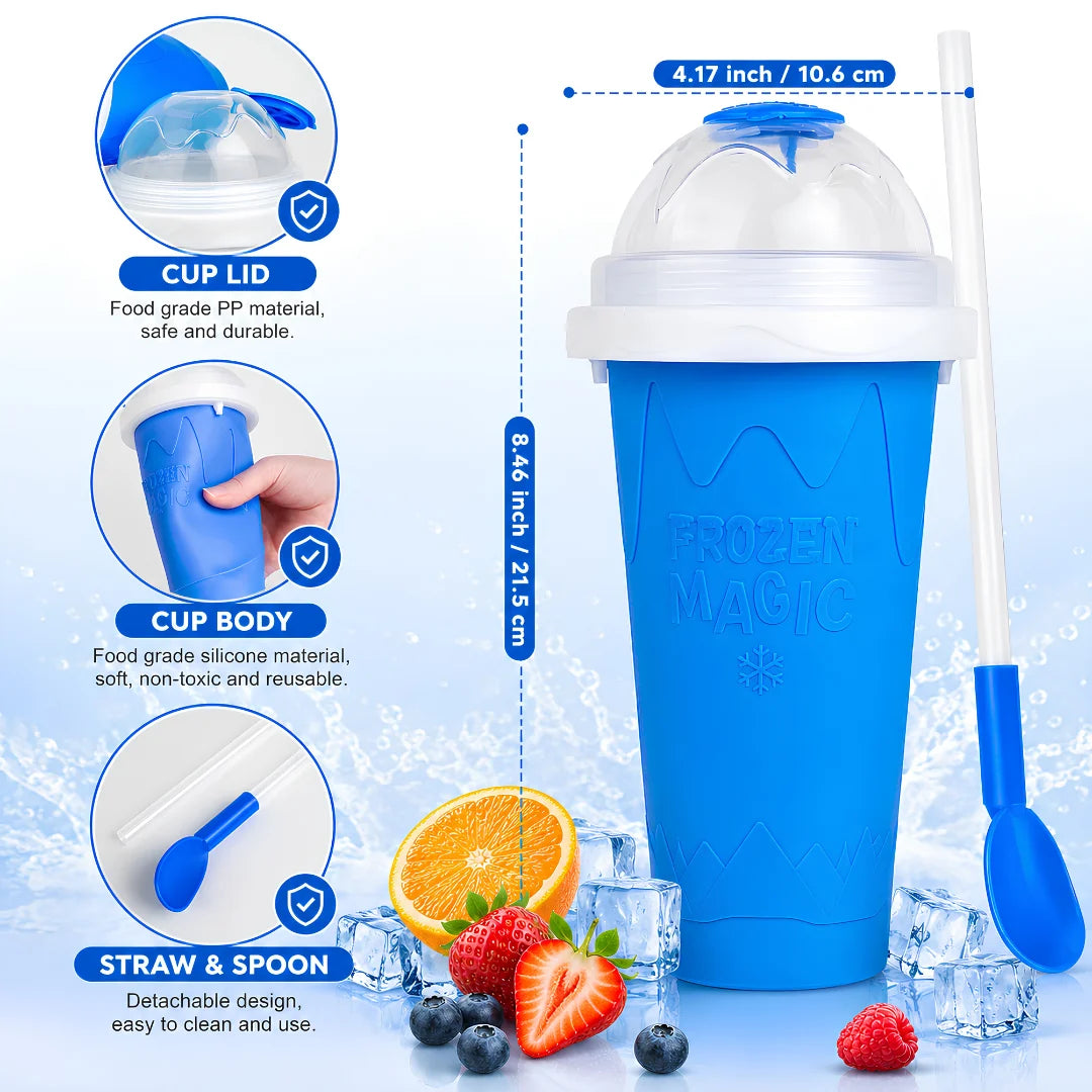 Purpose-Built Magic Slushy Maker Cup Turn Any Drink Into A Slushie In