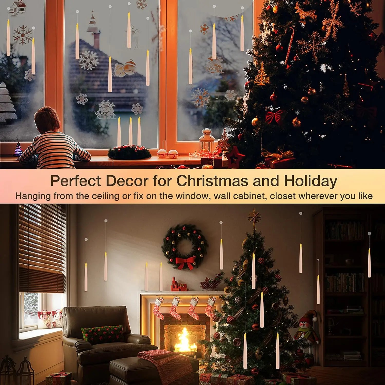 Remote Wand-Activated LED Candles with a Flickering Glow