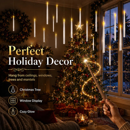 Remote Wand-Activated LED Candles with a Flickering Glow