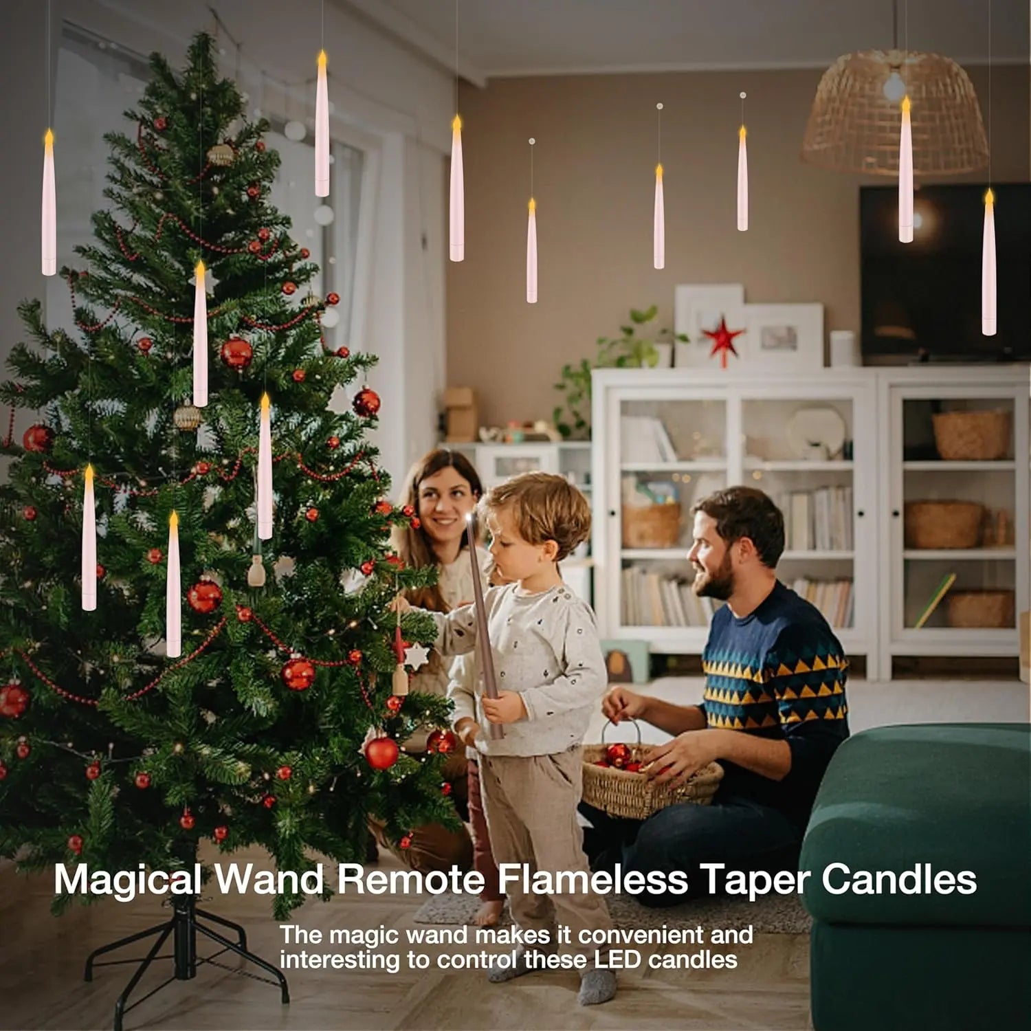 Remote Wand-Activated LED Candles with a Flickering Glow