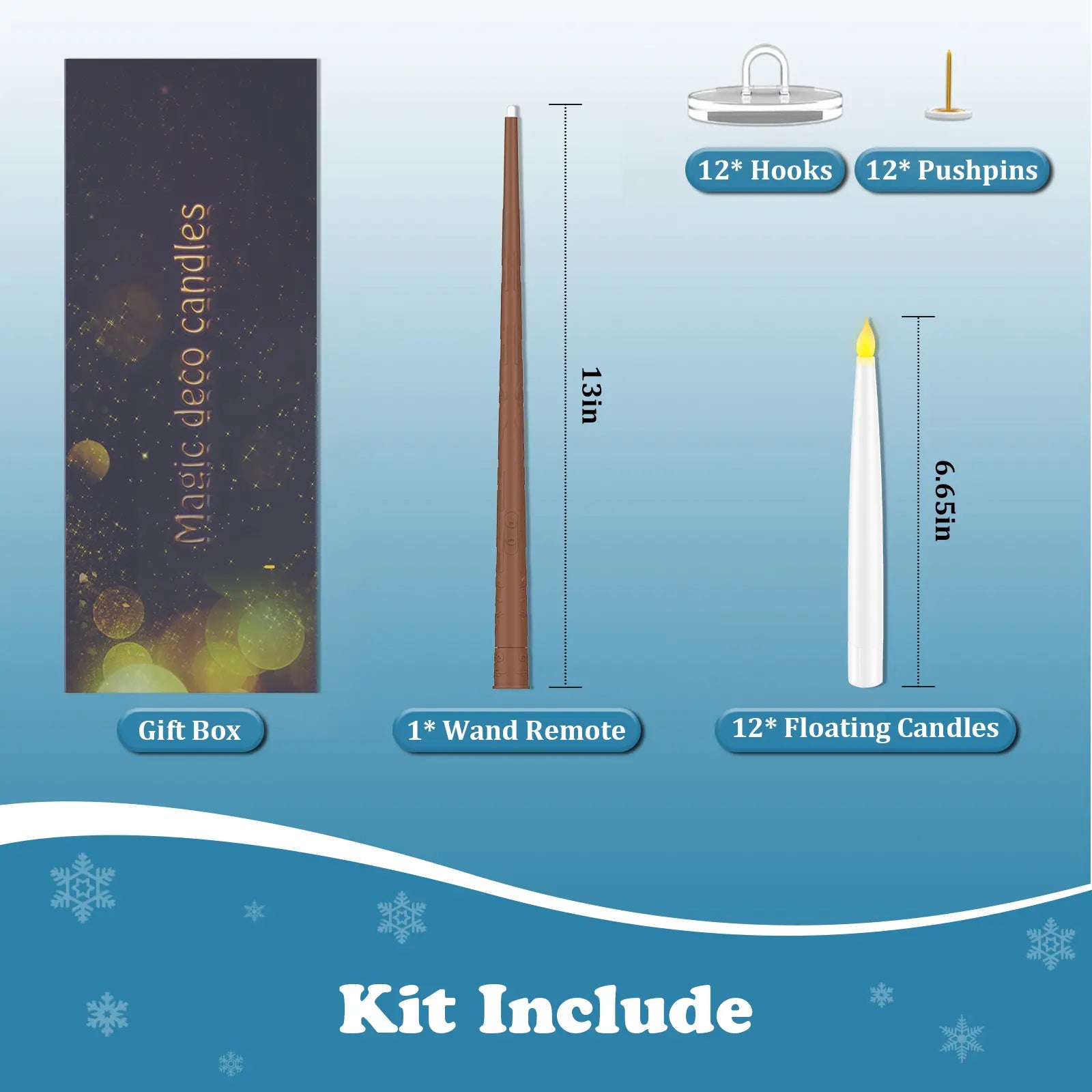 Remote Wand-Activated LED Candles with a Flickering Glow