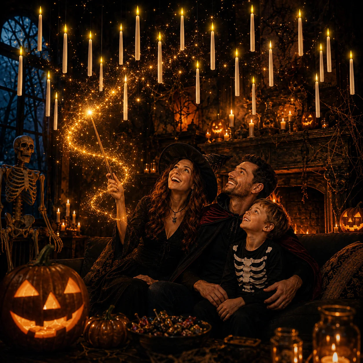 Remote Wand-Activated LED Candles with a Flickering Glow