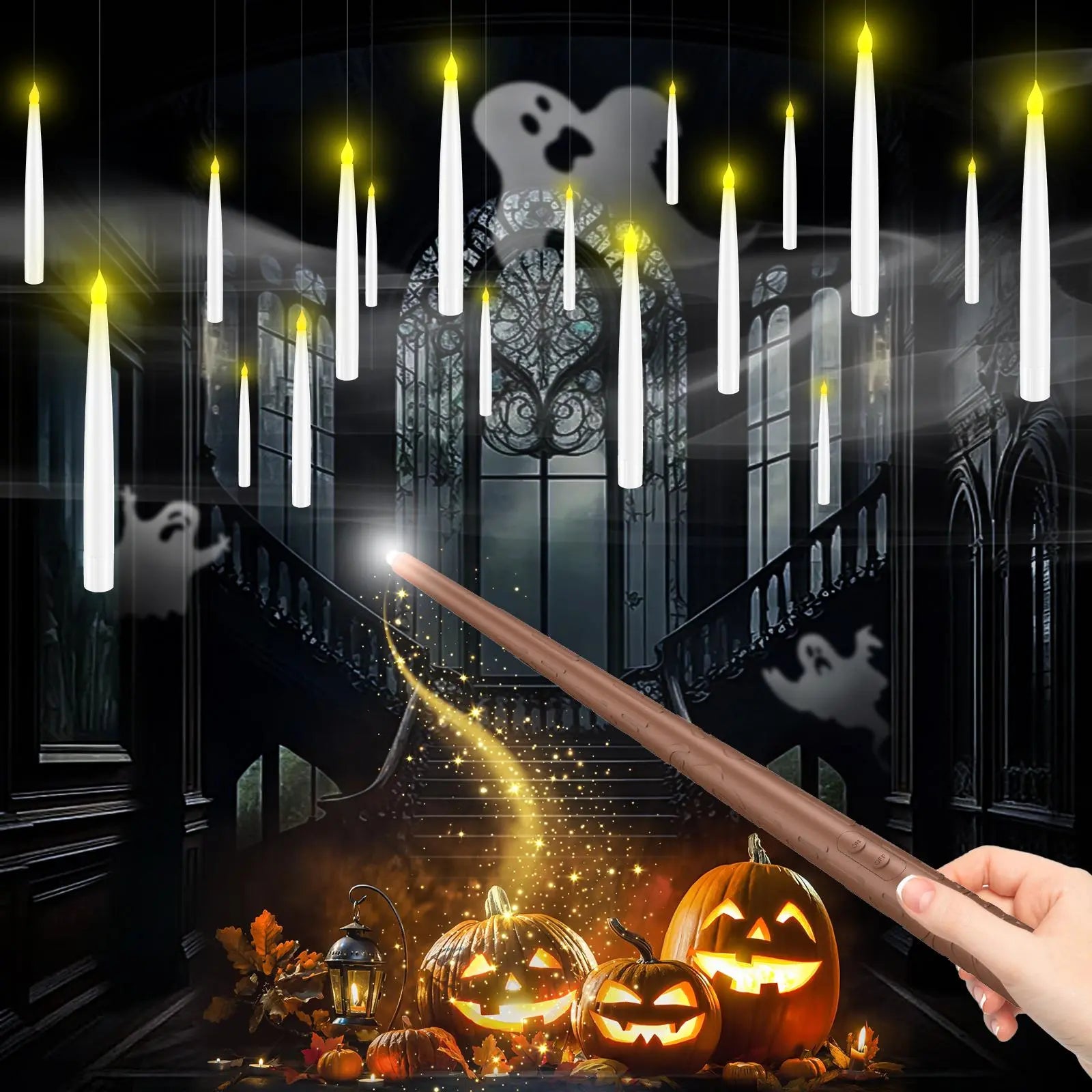 Remote Wand-Activated LED Candles with a Flickering Glow