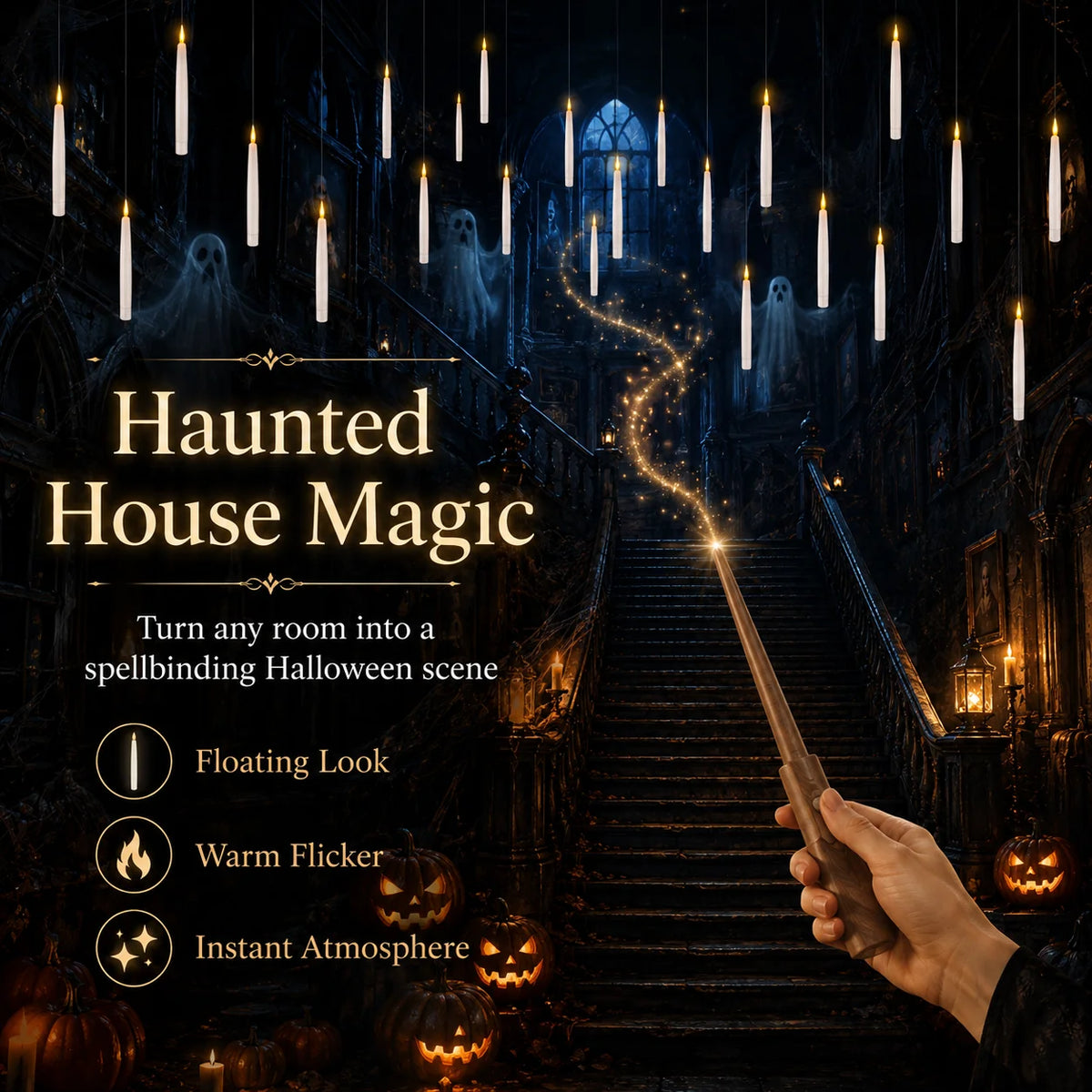 Remote Wand-Activated LED Candles with a Flickering Glow