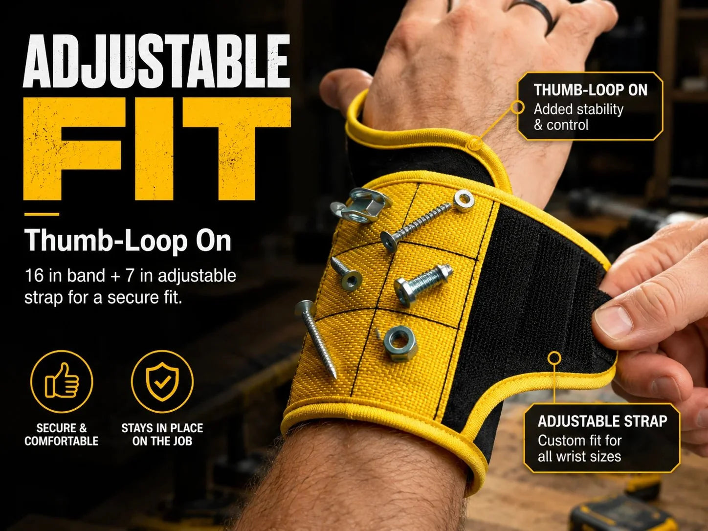 Workshop-Ready Magnetic Tool Wristband – Hands- Hardware