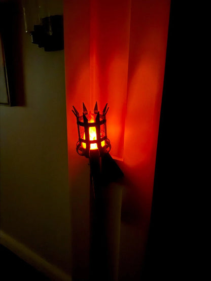 Decorative Medieval Torch Wall Sconce: Battery LED Realistic Candle