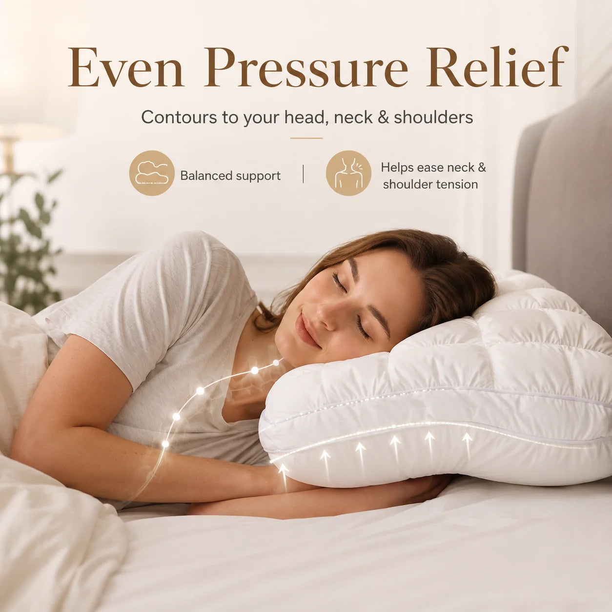 Purpose-Built Pineapple Bread Grid Pillow – Dual Layer Fluffy Cooling