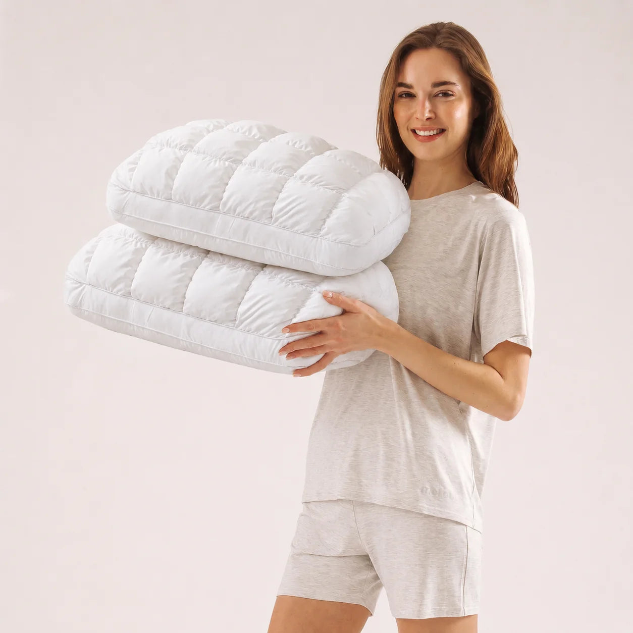 Purpose-Built Pineapple Bread Grid Pillow – Dual Layer Fluffy Cooling