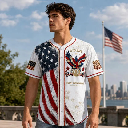 Distinctive Men's USA 250th Anniversary Baseball Jersey Patriotic