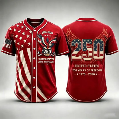 Distinctive Men's USA 250th Anniversary Baseball Jersey Patriotic