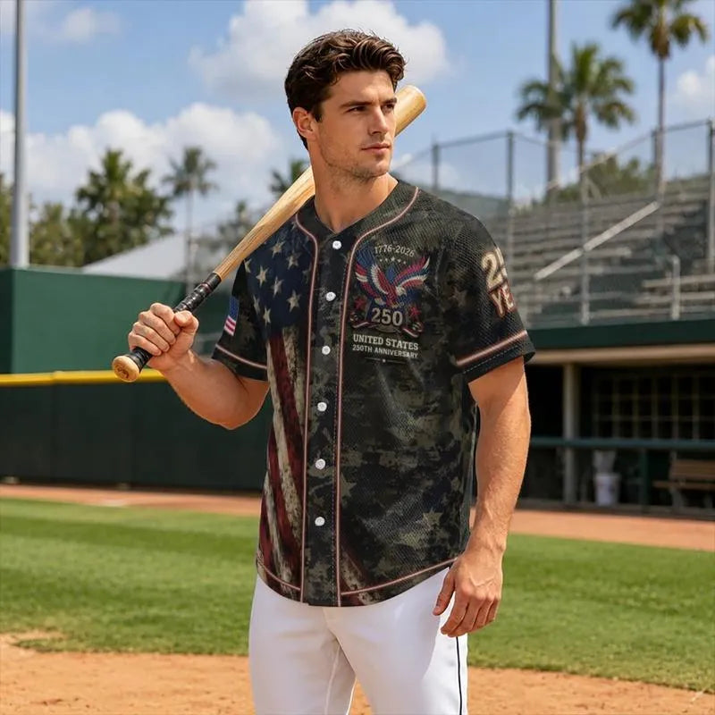 Distinctive Men's USA 250th Anniversary Baseball Jersey Patriotic