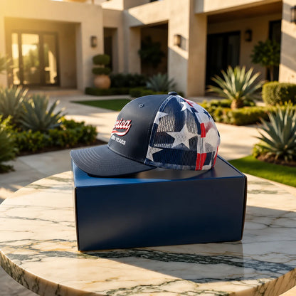 Distinctive 'Merica 250 Years Embroidered Mesh Back Trucker