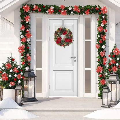 Space-Saving Metal Over The Door Wreath Hanger – Snowflake Tree Star