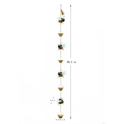 Outdoor Whimsical Bee Rain Chain – Transforming Rainy Days into a
