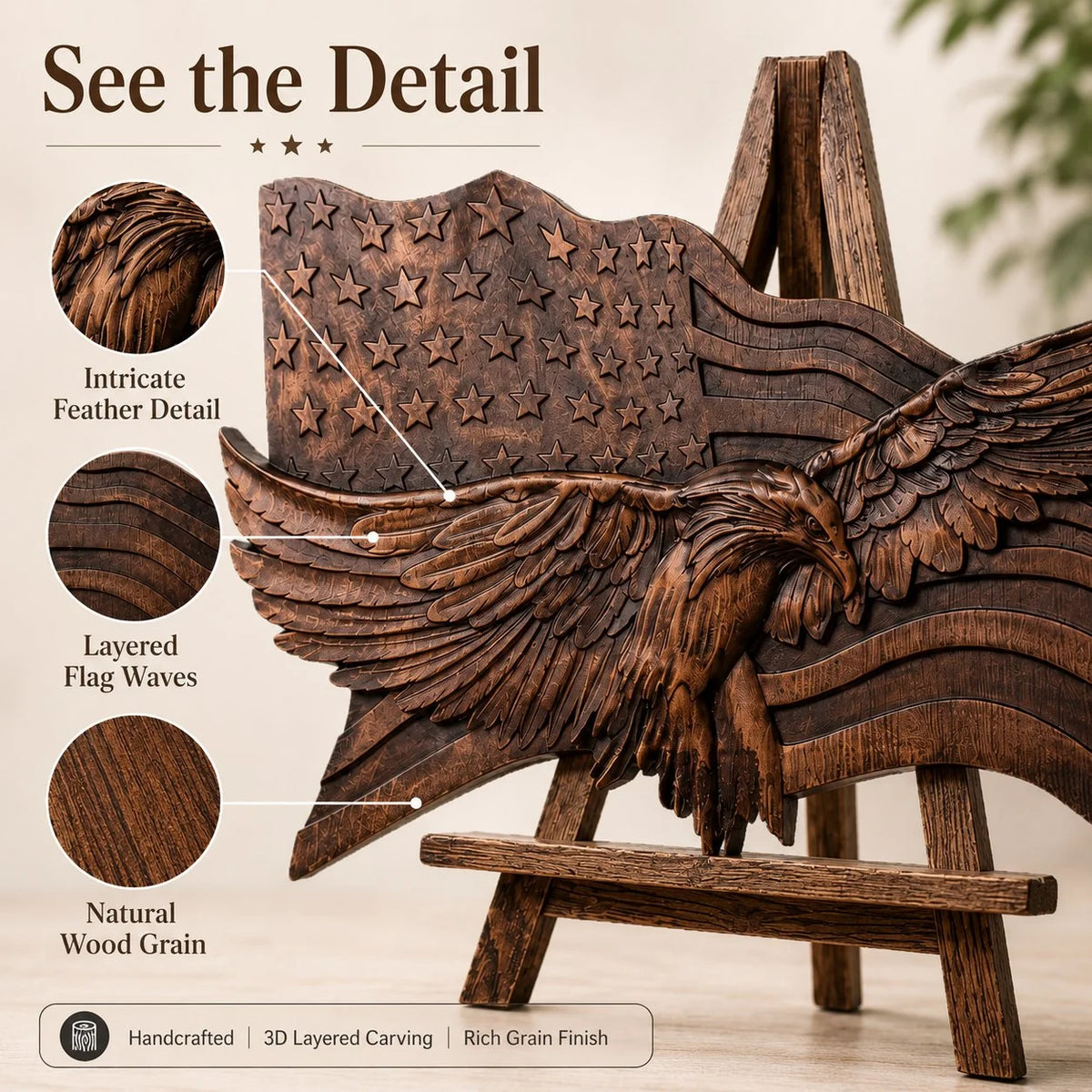 Purpose-Built Wings of dom – A Handcrafted Wooden Tribute to American