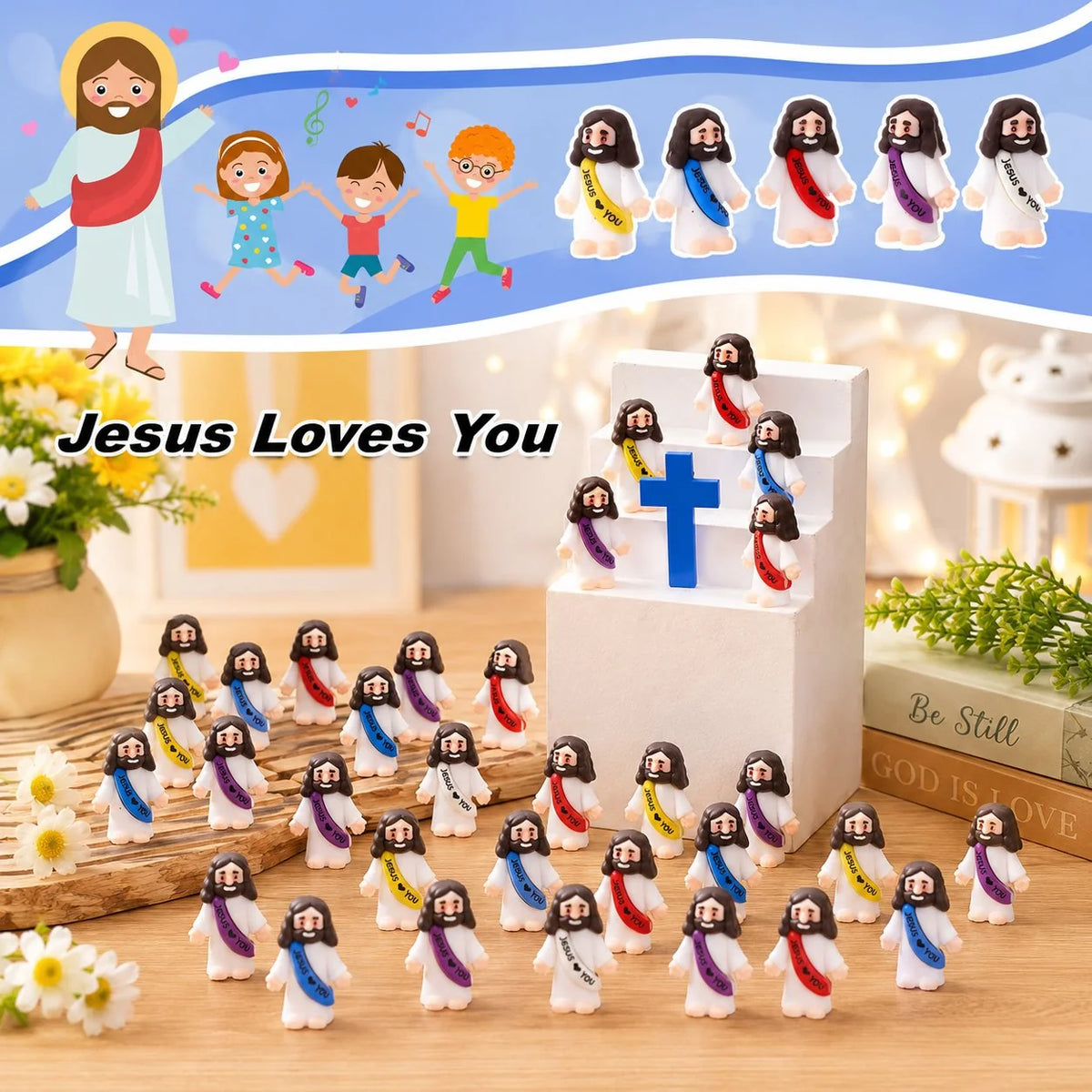 Purpose-Built Original Design Figures - Jesus Loves