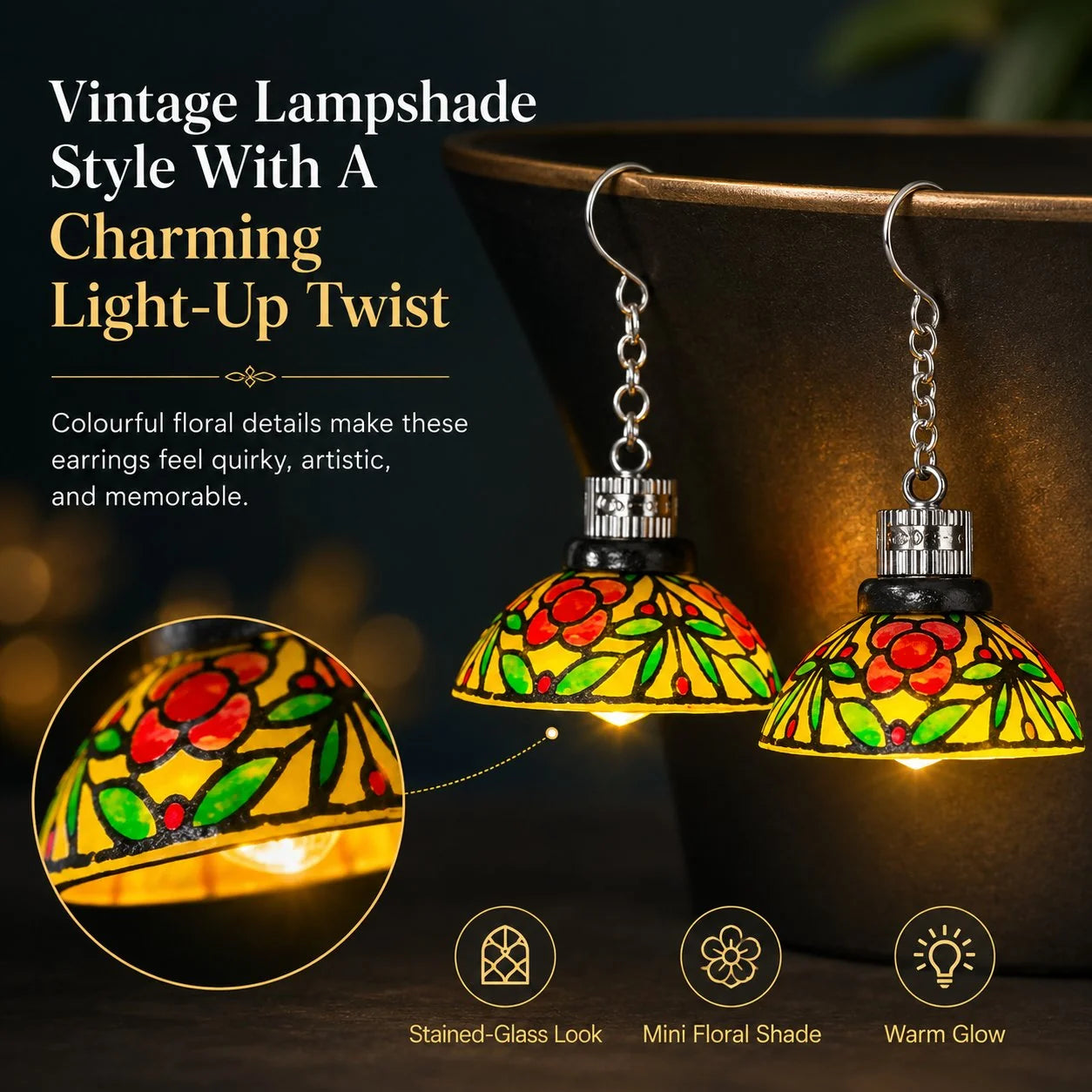 Decorative Light-Up Chandelier Earrings – The Perfect Party Accessory