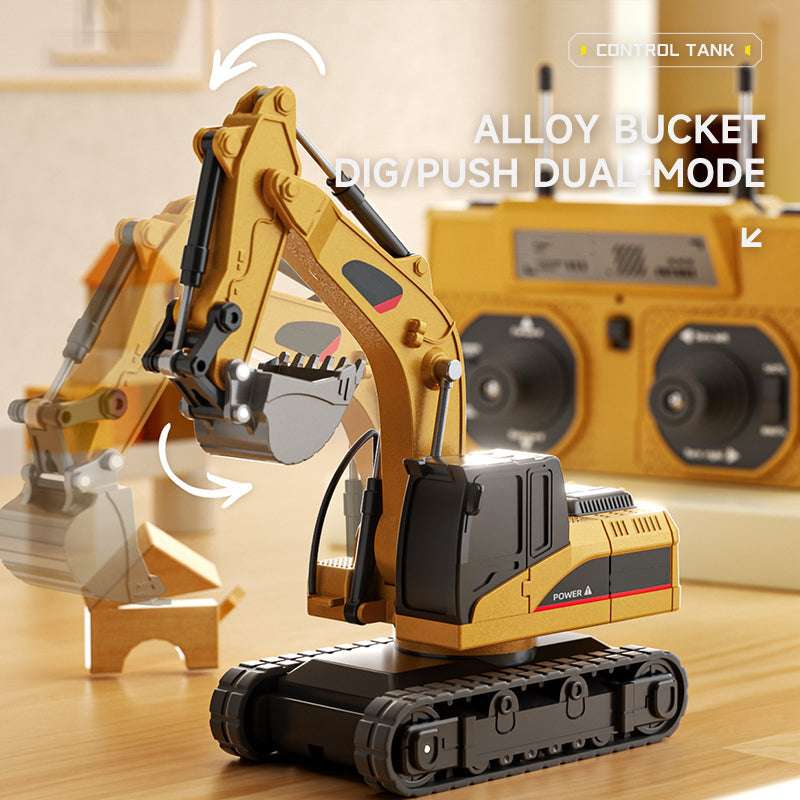 Vehicle-Ready RC Construction Vehicle Toy Set with Excavator, Dump