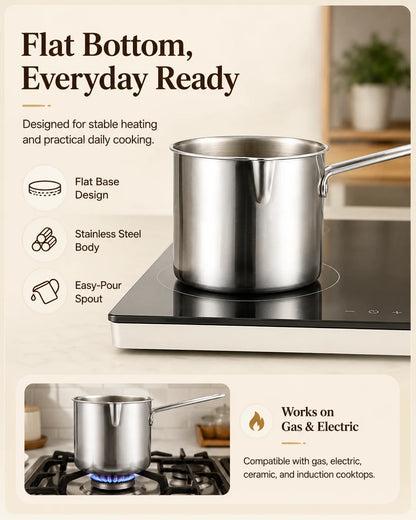 Practical Stainless Steel Deep Fryer Set - 1-Person Mini Pot with Fry