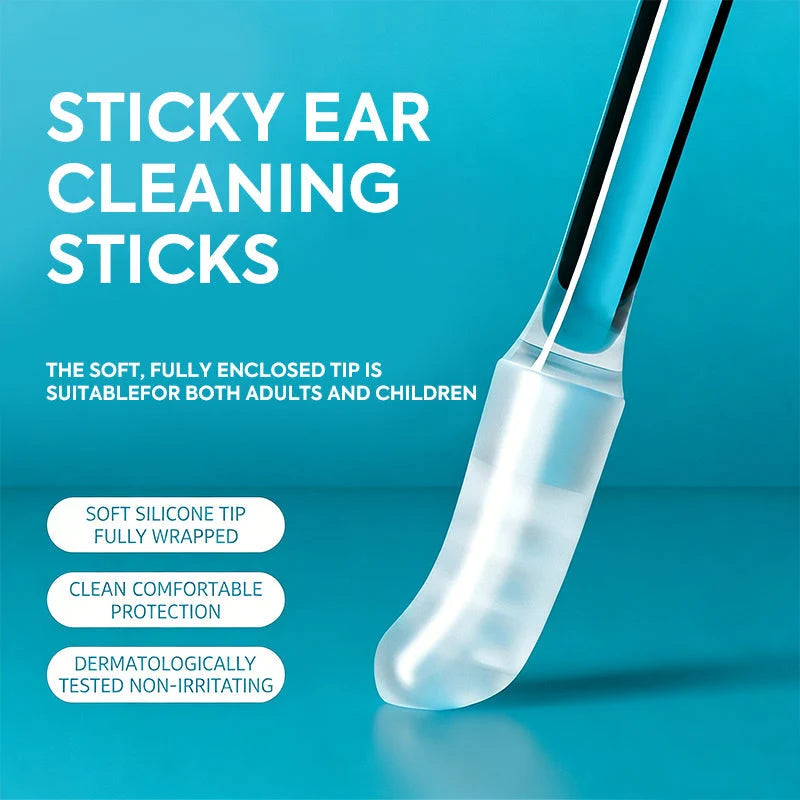 Vehicle-Ready Sticky Ear Cleaning Sticks - Gentle, Visible Ear