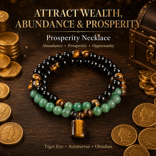 Purpose-Built Money Attraction Necklace With GreenAventurine & Tiger