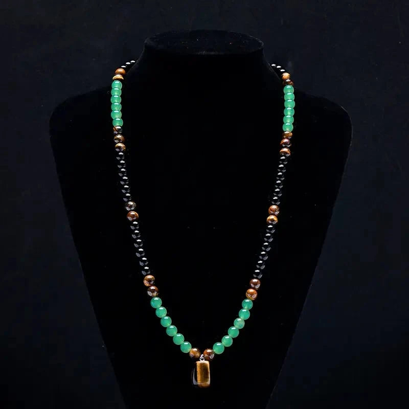 Purpose-Built Money Attraction Necklace With GreenAventurine & Tiger