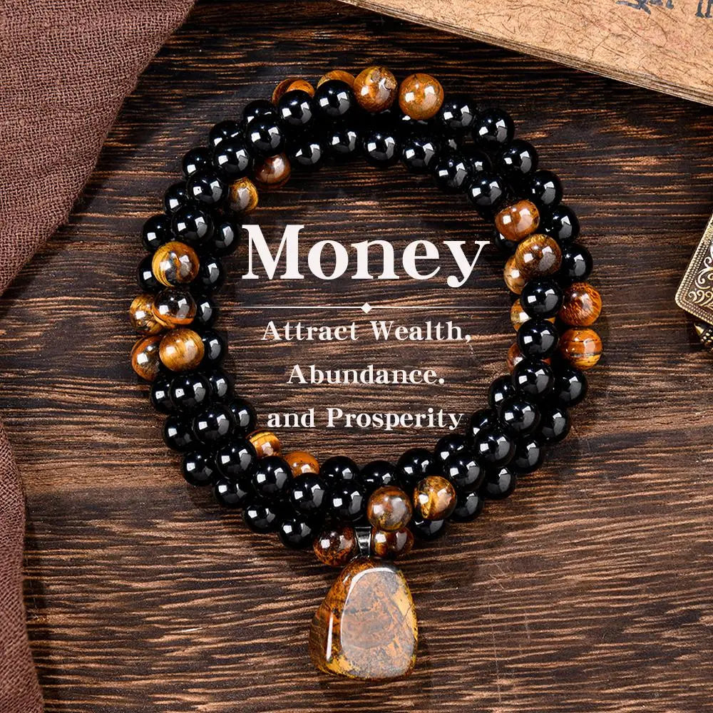Purpose-Built Money Attraction Necklace With GreenAventurine & Tiger
