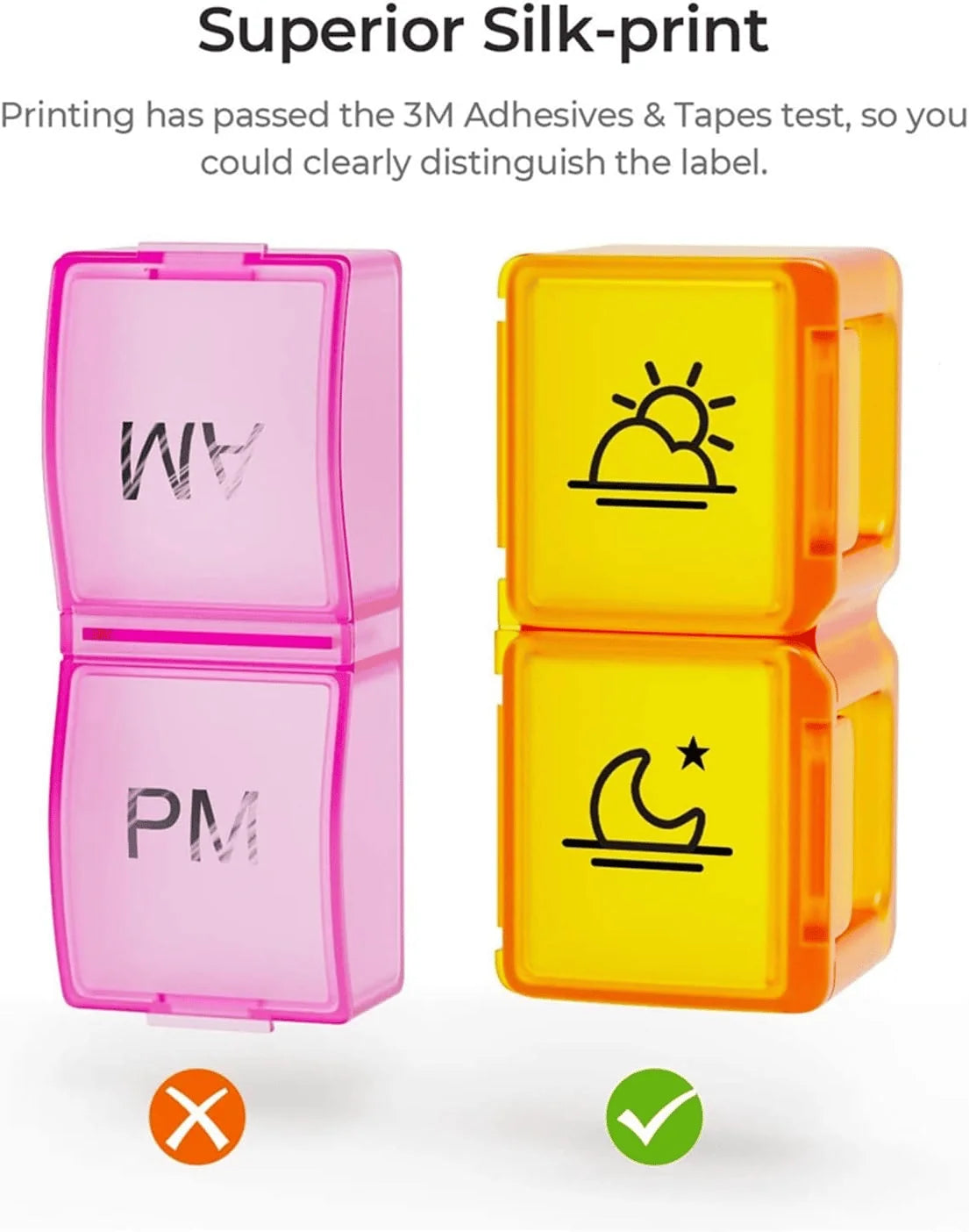 Space-Saving Monthly AM/PM Pill Organizer – Twice-a-Day Medicine &