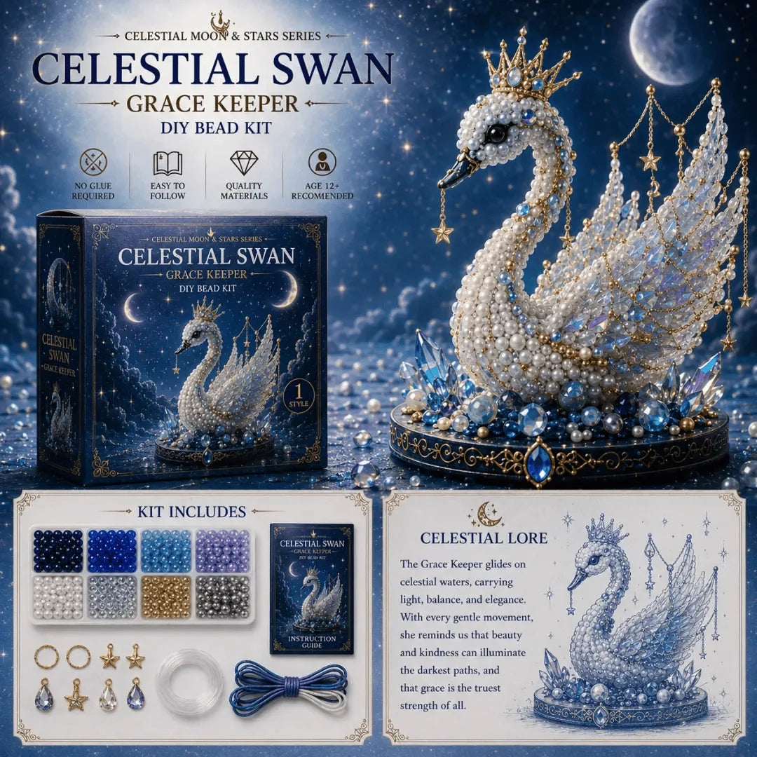 Luna Cat Celestial Bead-Art Kit with Moon and Star Details