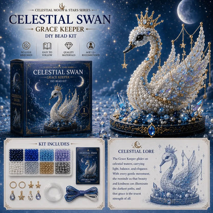 Luna Cat Celestial Bead-Art Kit with Moon and Star Details