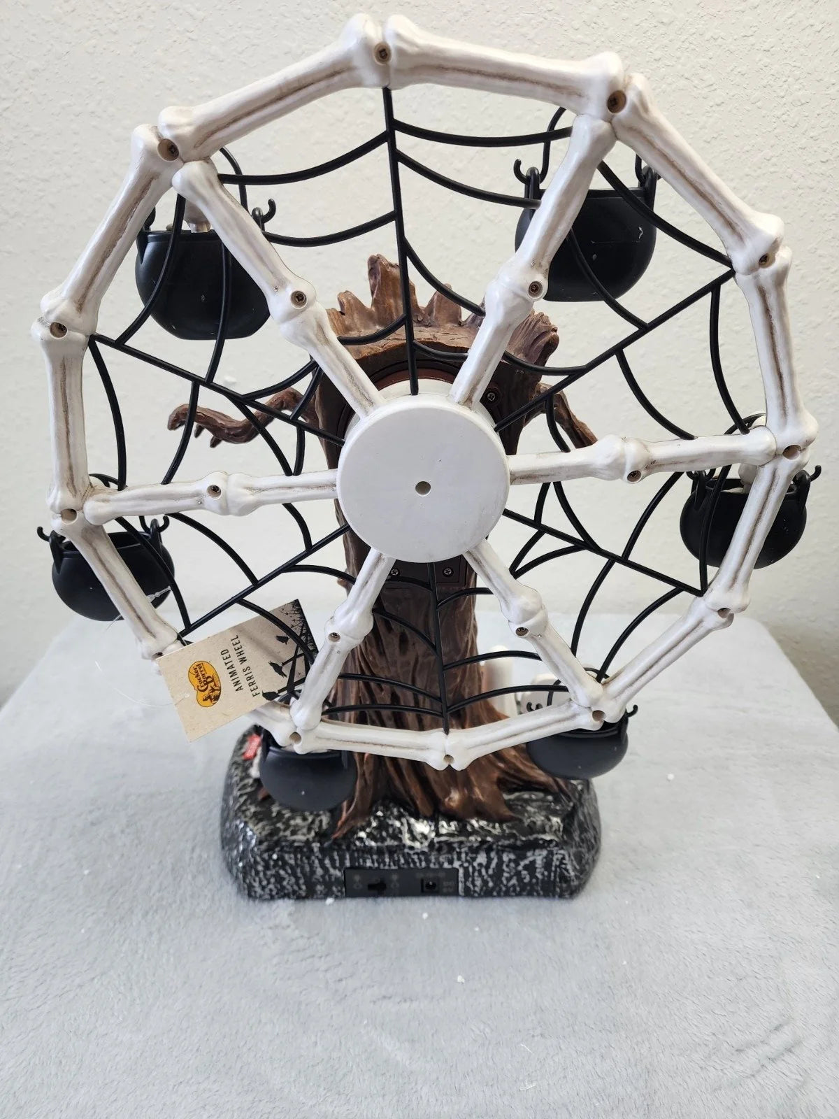 Decorative Rotating Ghost Tree Ferris Wheel Table Decor, LED Light Up