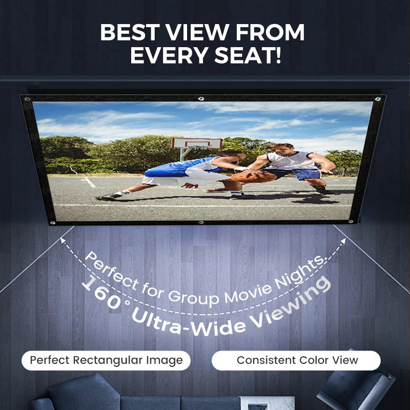 Purpose-Built High Definition Projection Screen - 120-inch Diagonal