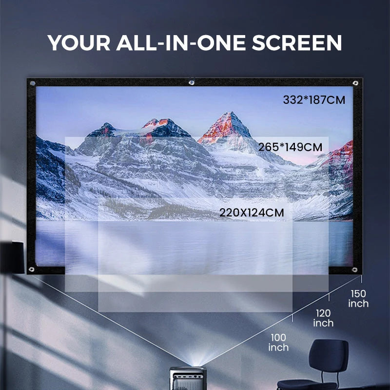 Purpose-Built High Definition Projection Screen - 120-inch Diagonal