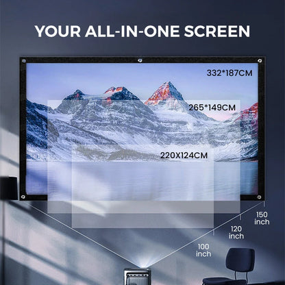 Purpose-Built High Definition Projection Screen - 120-inch Diagonal