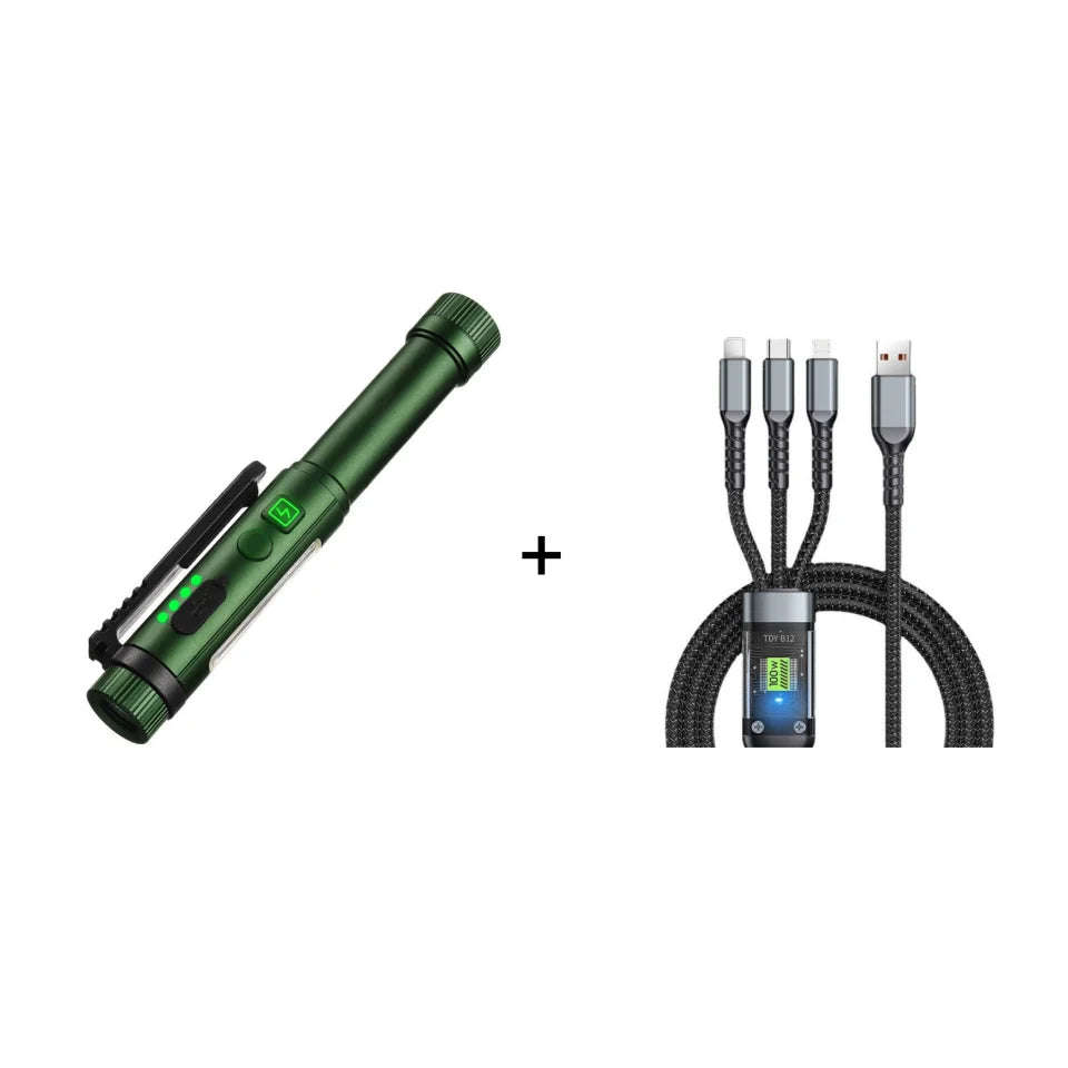 Pen-Shaped Magnetic LED Work Light with Rotating Head