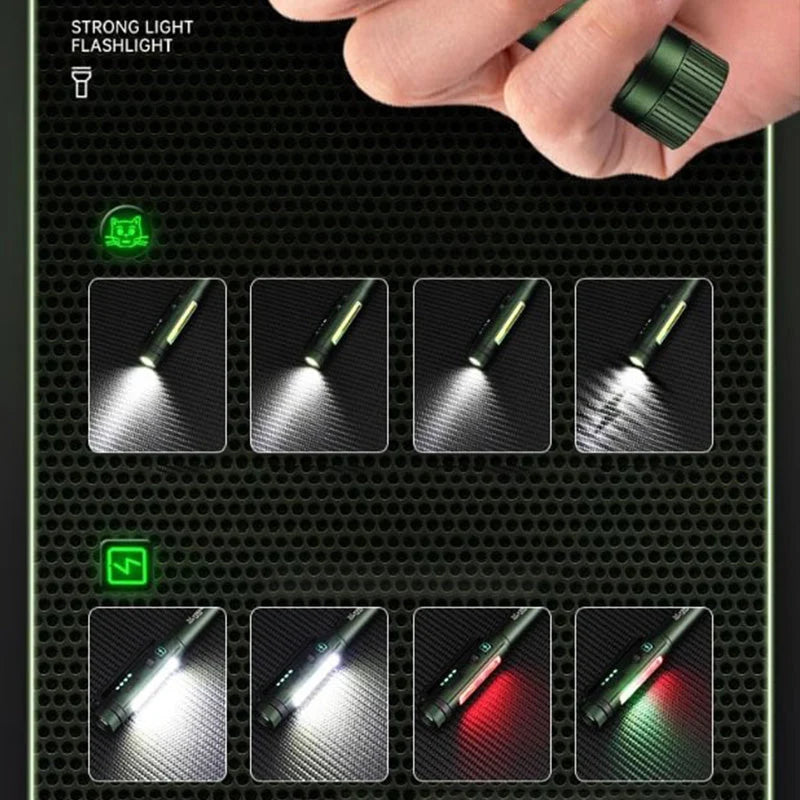Pen-Shaped Magnetic LED Work Light with Rotating Head
