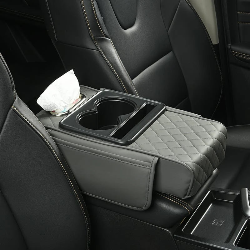 Vehicle-Ready Multifunctional PU Leather Car Armrest Box