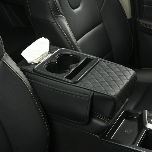 Vehicle-Ready Multifunctional PU Leather Car Armrest Box