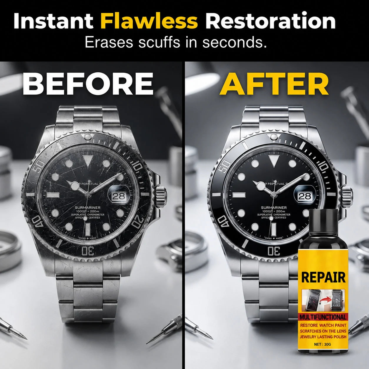 Vehicle-Ready Multifunctional Scratch Repair Polish – Works on All